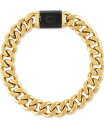 yz uo Y rv ANZT[ Men's Classic Curb Chain Bracelet in Gold-Plated Stainless Steel Na