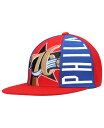 ミッチェル＆ネス 【送料無料】 ミッチェル&ネス メンズ 帽子 アクセサリー Men's Red Philadelphia 76ers Hardwood Classics Big Face Callout Snapback Hat Red