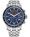 yz V`Y Y rv ANZT[ Eco-Drive Men's Chronograph Weekender Stainless Steel Bracelet Watch 44mm Silver-tone