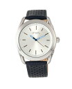 yz Vvt@C Y rv ANZT[ Quartz The 5900 Silver Case, Genuine Blue Leather Watch 43mm Blue