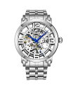 yz XgD[O Y rv ANZT[ Men's Silver Tone Stainless Steel Bracelet Watch 44mm Silver