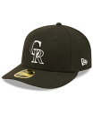 【送料無料】 ニューエラ メンズ 帽子 アクセサリー Men 039 s Colorado Rockies Black and White Low Profile 59FIFTY Fitted Hat Black, White