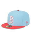 【送料無料】 ニューエラ メンズ 帽子 アクセサリー Men's Light Blue and Red Boston Red Sox Spring Color Two-Tone 59FIFTY Fitted Hat Light Blue, Red