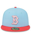 【送料無料】 ニューエラ メンズ 帽子 アクセサリー Men's Light Blue and Red Boston Red Sox Spring Color Two-Tone 59FIFTY Fitted Hat Light Blue, Red