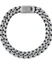 【送料無料】 ブロバ メンズ 腕時計 アクセサリー Men's Classic Curb Chain Bracelet in Blue-Plated Stainless Steel Na(2)