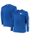  コロンビア メンズ Tシャツ トップス Men's Royal Kentucky Wildcats Big and Tall Terminal Tackle Omni-Shade Long Sleeve Raglan T-shirt Royal