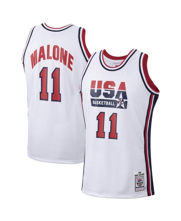 【送料無料】 ミッチェル ネス メンズ シャツ トップス Men 039 s Karl Malone White USA Basketball Authentic 1992 Jersey White