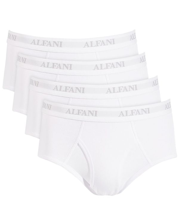 【送料無料】 アルファニ メンズ ブリーフパンツ アンダーウェア Men 039 s 4-Pk. Moisture-Wicking Cotton Briefs, Created for Macy 039 s Bright White