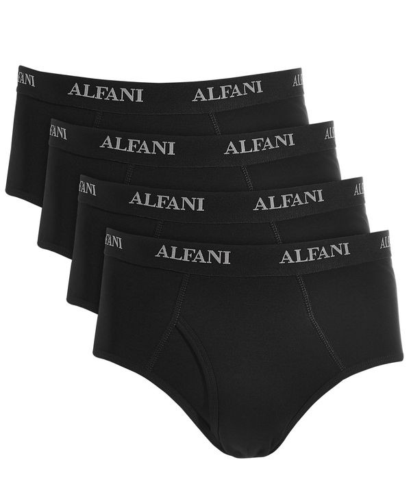 【送料無料】 アルファニ メンズ ブリーフパンツ アンダーウェア Men 039 s 4-Pk. Moisture-Wicking Cotton Briefs, Created for Macy 039 s Deep Black