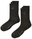 カルバン・クライン 【送料無料】 カルバンクライン メンズ 靴下 アンダーウェア Men's Athletic Performance Crew Socks 6-Pack Black