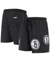  プロスタンダード メンズ ハーフパンツ・ショーツ ボトムス Men's Black Brooklyn Nets Classics Woven Shorts Black