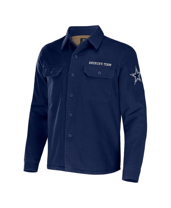 【送料無料】 ファナティクス メンズ ジャケット・ブルゾン アウター Men's NFL x Darius Rucker Collection by Navy Dallas Cowboys Canvas Button-Up Shirt Jacket Navy
