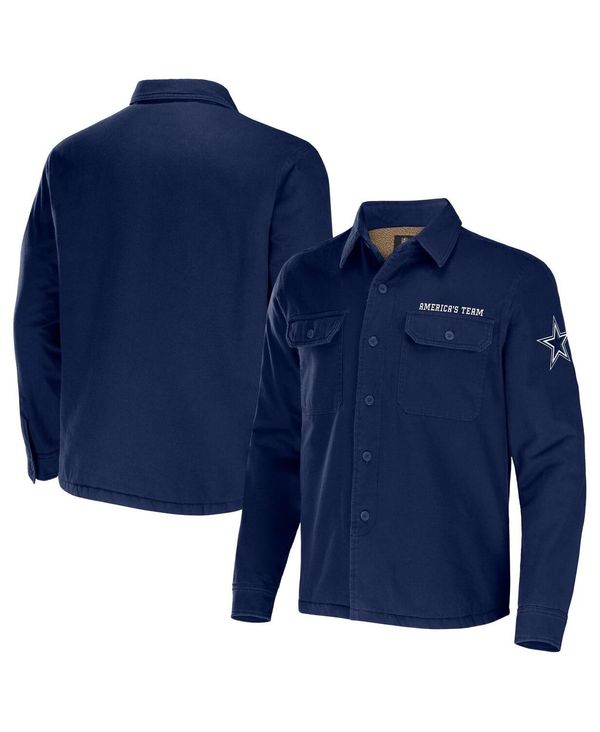 【送料無料】 ファナティクス メンズ ジャケット・ブルゾン アウター Men's NFL x Darius Rucker Collection by Navy Dallas Cowboys Canvas Button-Up Shirt Jacket Navy