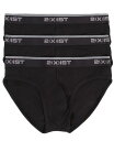 【送料無料】 ツーイグジスト メンズ ブリーフパンツ アンダーウェア Cotton Stretch No Show Brief 3 Pack Black