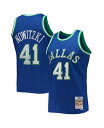  ミッチェル&ネス メンズ シャツ トップス Men's Dirk Nowitzki Blue Dallas Mavericks 1998-99 Hardwood Classics 75th Anniversary Diamond Swingman Jersey Blue