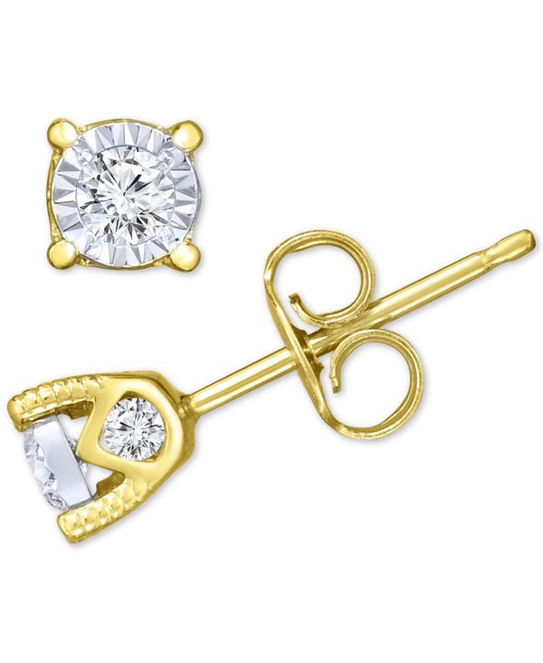 yz gD[~N Y sAXECO ANZT[ Diamond Stud Earrings (3/8 ct. t.w.) in 14k White, Yellow, or Rose Gold Yellow Gold