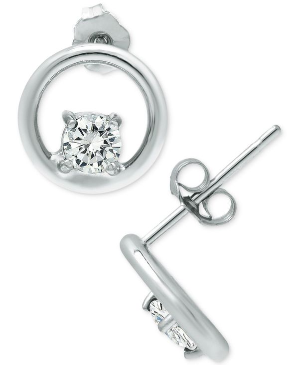 yz W[j xj[j fB[X sAXECO ANZT[ Cubic Zirconia Circle Stud Earrings, Created for Macy's Silver