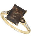 【送料無料】 ル ヴァン レディース リング アクセサリー Chocolate Quartz (3-1/10 ct. t.w.) & Diamond (1/4 ct. t.w.) Ring in 14k Gold Smoky Quartz