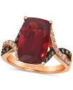 【送料無料】 ル ヴァン レディース リング アクセサリー Pomegranate Garnet (6-3/4 ct. t.w.) & Diamond (1/4 ct. t.w.) Statement Ring in 14k Rose Gold 14K Strawberry Gold Ring