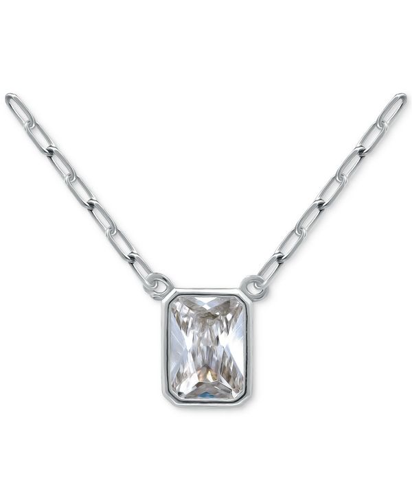 yz W[j xj[j fB[X lbNXE`[J[Ey_ggbv ANZT[ Cubic Zirconia Octagon Bezel Solitaire Pendant Necklace, 16