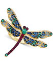 【送料無料】 ル ヴァン レディース リング アクセサリー Chocolatier&reg; Multi-Gemstone (2-1/3 ct. t.w.) & Diamond (3/8 ct. t.w.) Dragonfly Ring in 14k Gold No Color