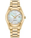 yz V`Y fB[X rv ANZT[ Eco-Drive Women's Sport Luxury Diamond Accent Gold-Tone Stainless Steel Bracelet Watch 33mm Gold-tone