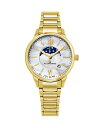 yz XgD[O fB[X rv ANZT[ Alexander Watch A204B-05, Ladies Quartz Moonphase Date Watch with Yellow Gold Tone Stainless Steel Case on Yellow Gold Tone Stainless Steel Bracelet Gold