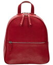 【送料無料】 マンシーニ レディース バックパック・リュックサック バッグ Women's Pebbled Audrey Backpack Red