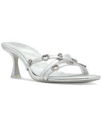 【送料無料】 アルド レディース サンダル シューズ Women's Barbiemule Strappy Kitten Heel Sandals Silver Metallic