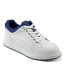 【送料無料】 イージースピリット レディース スニーカー シューズ x Denise Austin Women's Dilli Lace-Up Sneakers White, Blue Leather, Manmade, Textile