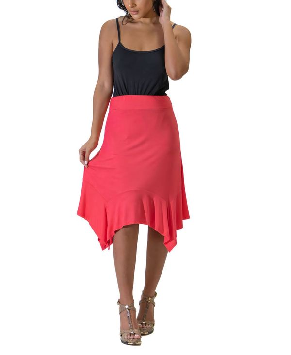 yz 24ZuRtH[g fB[X XJ[g {gX Women's Elastic Handkerchief Style Skirt Coral
