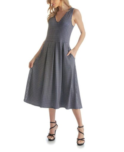 【送料無料】 24セブンコンフォート レディース ワンピース トップス Women's Sleeveless Midi Fit Flare Dress Black Multi 【送料無料】 24セブンコンフォート レディース ワンピース トップス Women's Sleeveless Midi Fit Flare Dress Black Multi