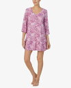 【送料無料】 エレントレイシー レディース ナイトウェア アンダーウェア Women's 3/4 Sleeve Short Nightgown Pink Multi