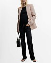 【送料無料】 マンゴ レディース デニムパンツ ジーンズ ボトムス Women's Maternity Wideleg Jeans Black Denim