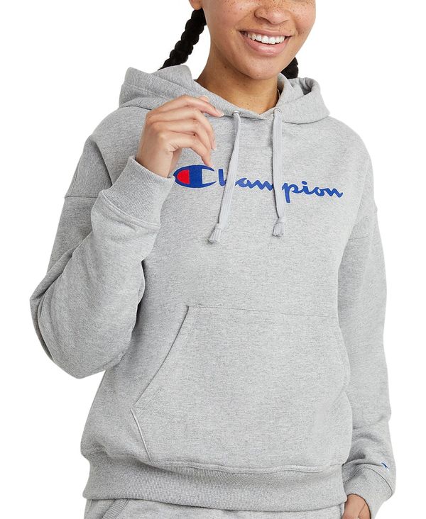 【送料無料】 チャンピオン レディース シャツ トップス Women 039 s Relaxed Logo Fleece Sweatshirt Hoodie Oxford Gray