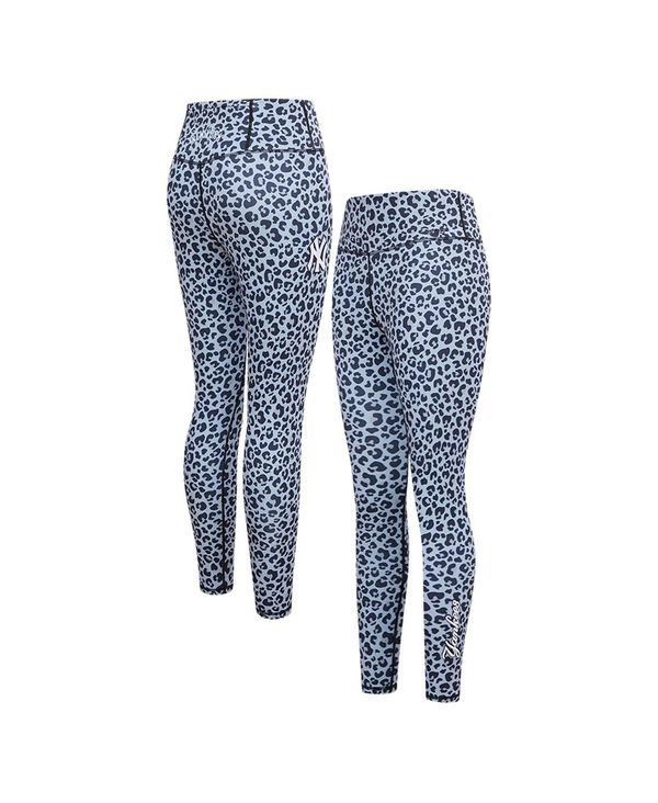 yz vX^_[h fB[X MX {gX Women's Leopard New York Yankees Allover Print Leggings White