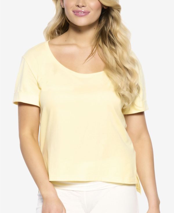 yz tFi fB[X TVc gbvX Organic Cotton Scoop Neck Loungewear T-Shirt Daffodil