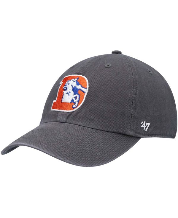 【送料無料】 47ブランド メンズ 帽子 アクセサリー Men's Charcoal Denver Broncos Clean Up Legacy Adjustable Hat Charcoal