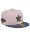 yz j[G Y Xq ANZT[ Men's Pink, Blue Houston Astros Olive Undervisor 59FIFTY Fitted Hat Pink, Blue