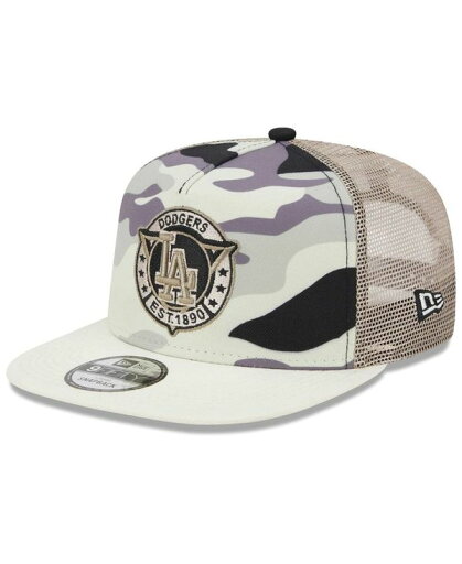 【送料無料】 ニューエラ メンズ 帽子 アクセサリー Men's White Los Angeles Dodgers Chrome Camo A-Frame 9FIFTY Trucker Snapback Hat White 【送料無料】 ニューエラ メンズ 帽子 アクセサリー Men's White Los Angeles Dodgers Chrome Camo A-Frame 9FIFTY Trucker Snapback Hat White