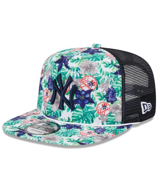【送料無料】 ニューエラ メンズ 帽子 アクセサリー Men 039 s New York Yankees Tropic Floral Golfer Snapback Hat Navy