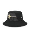 【送料無料】 ニューエラ メンズ 帽子 アクセサリー Men's Black New Orleans Saints 2023 NFL Training Camp Stretch Bucket Hat Black