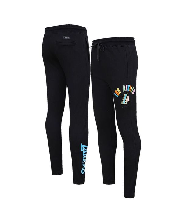 【送料無料】 プロスタンダード メンズ カジュアルパンツ スウェットパンツ ボトムス Men's Black Los Angeles Lakers Washed Neon Sweatpants Black