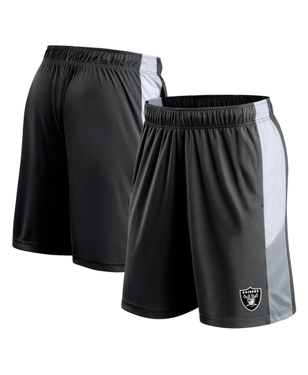 【送料無料】 ファナティクス メンズ ハーフパンツ・ショーツ ボトムス Men's Branded Black Las Vegas Raiders Prep Colorblock Shorts Black