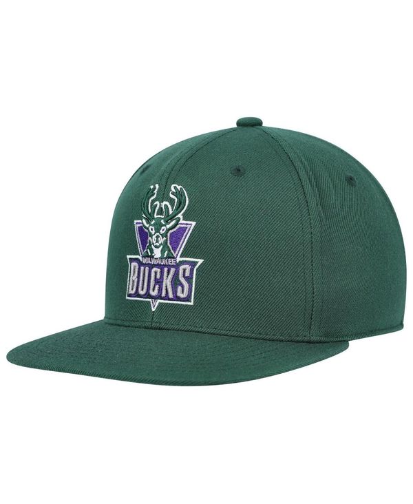 ミッチェル＆ネス 【送料無料】 ミッチェル&ネス メンズ 帽子 アクセサリー Men's Hunter Green Milwaukee Bucks Hardwood Classics MVP Team Ground 2.0 Fitted Hat Green