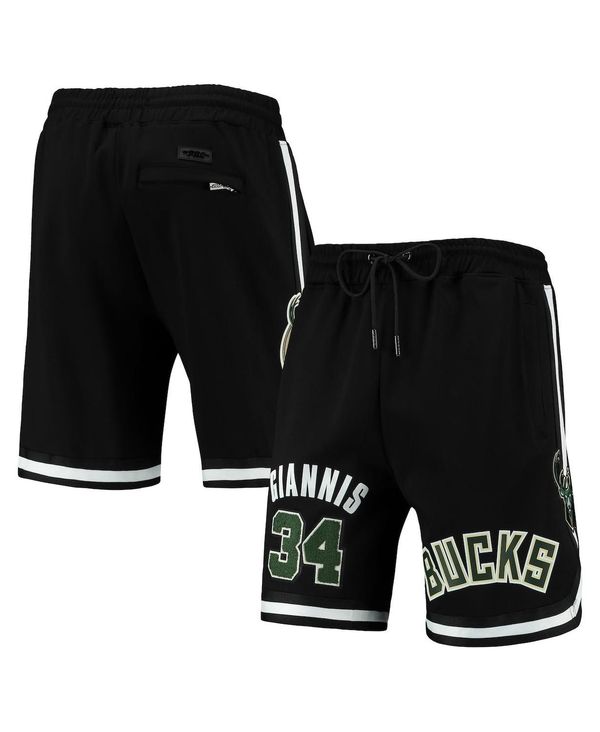 【送料無料】 プロスタンダード メンズ ハーフパンツ・ショーツ ボトムス Men's Giannis Antetokounmpo Black Milwaukee Bucks Player Replica Shorts Black