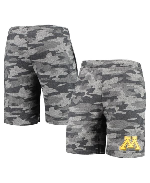 コンセプツ スポーツ メンズ ボトムス ハーフパンツ・ショーツ パイル ショートパンツ Concepts Sport Men's Charcoal Gray Minnesota Golden Gophers Camo Backup Terry Jam Lounge Shorts Charcoal Gray チャコール