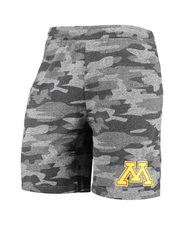 コンセプツ スポーツ メンズ ボトムス ハーフパンツ・ショーツ パイル ショートパンツ Concepts Sport Men's Charcoal Gray Minnesota Golden Gophers Camo Backup Terry Jam Lounge Shorts Charcoal Gray チャコール