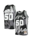 【送料無料】 ミッチェル ネス メンズ シャツ トップス Men 039 s David Robinson Black San Antonio Spurs Hardwood Classics 1998-99 Hyper Hoops Swingman Jersey Black