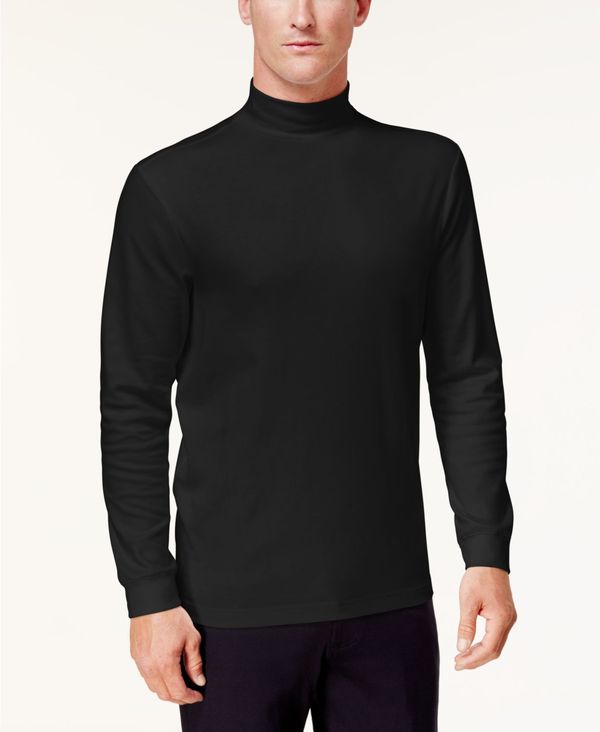 クラブルーム メンズ トップス シャツ モックネック Club Room Men's Solid Mock Neck Shirt Deep Black ブラック(4)